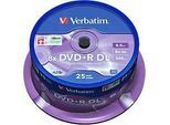 Verbatim DVD+R DL Silber 8x 8.5 GB 25 Stück