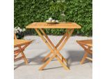 vidaXL Gartentisch Klappbar 85x85x76 cm Teak Massivholz