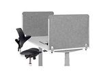 Schreibtisch-Akustik-Trennwand BE Safety Screen Seitenwand, ohne Fenster, Dicke 10 mm, B 600 x T 20 mm, hellgrau
