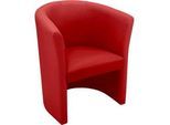 Nowy Styl Cocktailsessel CLUB, Kunstleder, voll gepolstert, Sitzhöhe 450 mm, rot