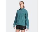 Laufjacke ADIDAS PERFORMANCE "OTR B WIN JKT", Damen, Gr. M, preloved teal, Obermaterial: 93% Polyester, 7% Elasthan, normal, Jacken Laufjacke
