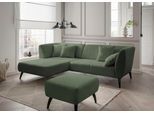 INOSIGN Ecksofa "Colori Polstermöbel mit zeitlos eleganter Rückenführung. L-Form" Holzfussfarbe wählbar, inkl. 4x Zierkissen