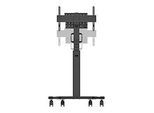 Mobiler Monitorständer Neomounts by Newstar FL50S-825BL1 MOVE Up, für 1 Display bis 75"/70 kg, höhenverstellbar, Kabelkanal, Hardwarefach, schwarz