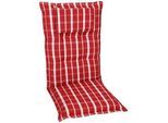 Hochlehnerauflage GO-DE "Marseille", rot, B:120cm H:8cm T:50cm, Obermaterial: 100% Polyacryl, Polsterauflagen