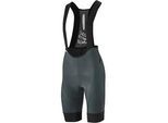 Fahrradhose GONSO "SQlab GO BIB W", Damen, Gr. 42, Normalgrößen, grau (dunkelgrau), 80% Polyamid. 20% Elastan, Hosen, Damen Radhose, Sitzpolster und Träger, moderne Radlerhose, Tight Fit