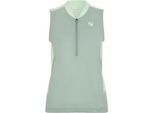 Radtrikot ZIENER "NIKOLETTA-Z", Damen, Gr. 46, grün frost, Obermaterial: 85% Polyester, 15% Baumwolle; Obermaterial 2: 86% Polyester, 14% Baumwolle, Trikots