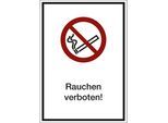 Kombizusatzschild mit Text für Verbotszeichen, Rauchen verboten, VE 10 Stk, Kunststoff, LxHxT 210 x 297 x 1 mm kaiserkraft