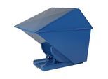 eurokraft basic Kippbehälter inkl. Hochdeckel, blau, Volumen 0,4 m³