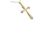 Kettenanhänger FIRETTI "Schmuck Geschenk Gold 333 Halsschmuck Anhänger für Halskette Kreuz", weiß (gelbgoldfarben, weißgoldfarben, weiß, wweiß), Schmuckanhänger, Damen, 0,01 P2 = erkennbare Einschlüsse, Diamanten Gelbgold 333, 1,6 g, Diamanten, Gelbgold 333, Kettenanhänger, Made in Germany - mit Diamant