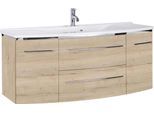 Waschtisch SAPHIR "3040", weiß (eiche struktur weiß, eiche struktur weiß), B:122cm H:90cm T:48cm, Waschtische, Waschtisch, Breite 122 cm