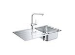 Grohe Einbauspüle-Set 31573SD1 86x50cm, 1 Becken, mit Einhebel-Spültischarmatur, Edelstahl