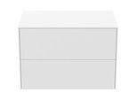 Ideal Standard Conca Waschtisch-Unterschrank T4322Y1 ohne Ausschnitt, 2 Auszüge, 80x50,5x55 cm, Weiß matt lackiert