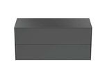 Ideal Standard Conca Waschtisch-Unterschrank T4324Y2 ohne Ausschnitt, 2 Auszüge, 120x50,5x55 cm, Anthrazit matt lackiert