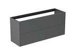 Ideal Standard Conca Waschtisch-Unterschrank T3951Y2 120x37x54cm, ohne Waschtisch-Platte, 2 Auszüge, Anthrazit matt lackiert