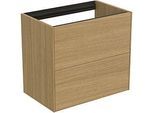 Ideal Standard Conca Waschtisch-Unterschrank T4354Y6 ohne Waschtisch-Platte, 2 Auszüge, 60x37x54 cm, Eiche hell Furnier