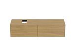 Ideal Standard Conca Waschtisch-Unterschrank T3983Y6 mit Ausschnitt, 2 Auszüge, 160x50,5x37 cm, Eiche hell Furnier