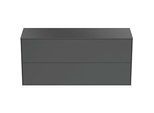 Ideal Standard Conca Waschtisch-Unterschrank T4330Y2 ohne Ausschnitt, 2 Auszüge, 120x37x55 cm, Anthrazit matt lackiert