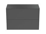 Ideal Standard Conca Waschtisch-Unterschrank T4328Y2 ohne Ausschnitt, 2 Auszüge, 80x37x55 cm, Anthrazit matt lackiert