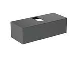 Ideal Standard Conca Waschtisch-Unterschrank T3931Y2 mit Ausschnitt, 1 Auszug, 120x50,5x37 cm, mittig, Anthrazit matt lackiert
