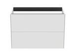 Ideal Standard Conca Waschtisch-Unterschrank T4352Y1 ohne Waschtisch-Platte, 2 Auszüge, 80x37x54 cm, Weiß matt lackiert