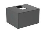 Ideal Standard Conca Waschtisch-Unterschrank T3928Y2 mit Ausschnitt, 1 Auszug, 60x50,5x37 cm, mittig, Anthrazit matt lackiert