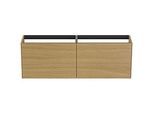 Ideal Standard Conca Waschtisch-Unterschrank T3996Y6 ohne Waschtischplatte, 2 Auszüge, 160 x 37 x 54 cm, Eiche hell Furnier