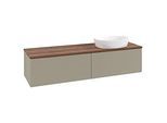 Villeroy & Boch Antao Waschtischunterschrank 1600x360x500mm L38112HK mit Beleuchtung mit Struktur FK/AP: HK/2