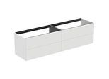 Ideal Standard Conca Waschtisch-Unterschrank T3993Y1 ohne Waschtisch-Platte, 4 Auszüge, 200x50,5x54 cm, Weiß matt lackiert