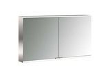 Emco prime Aufputz-Lichtspiegelschrank 949706346 1200x700mm, 2-türig, aluminium/weiss