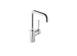 Hewi AQ Waschtischarmatur AQ1.12M1064099 Griff reinweiß, Rundrohr, Ausladung 187mm, verchromt