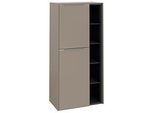 Villeroy und Boch Subway 3.0 Mittelschrank C59800VM 57,4x120x36,2cm, Schanier links/Griff Aluminium glänzend, taupe