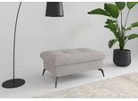 Polsterhocker SIT & MORE "Amica", silber, B:102cm H:47cm T:69cm, 90% Polyester, 10% Polyamid, Hocker, Polsterhocker, mit Stauraum
