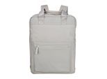 Notebookrucksack HARBOUR 2ND "Hamburg XL", Damen, Gr. B/H/T: 30cm x 40cm x 12cm, grau (light taupe), Canvas, Baumwolle, Polyurethane, Rucksäcke, Tagesrucksack Arbeitsrucksack Schulrucksack
