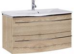 Waschtisch SAPHIR "3040", braun (eiche struktur, eiche struktur), B:92,4cm H:90cm T:48cm, Waschtische, Waschtisch, Breite 92,4 cm
