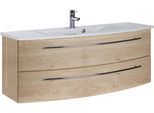 Waschtisch SAPHIR "3040", braun (eiche struktur, eiche struktur), B:121cm H:90cm T:51cm, Waschtische, Waschtisch, Breite 121 cm
