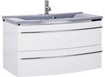 Waschtisch SAPHIR "3040", weiß (weiß, weiß), B:92,4cm H:90cm T:48cm, Waschtische, Waschtisch, Breite 92,4 cm