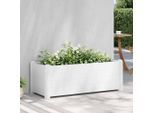 vidaXL Garten-Hochbeet PP Weiß 100x43x35 cm