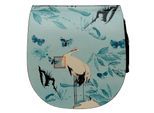 Umhängetasche DOGO "Ivy Bag Umhängetasche Storks Damen Schultertasche", Mädchen, Gr. B/H/T: 28cm x 10cm onesize, blau, Kunstleder, Taschen Umhängetasche, Handgefertigt