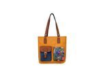 Umhängetasche DOGO "Multi Pocket Bag Shopper-Tasche Full Of Hope Damen", Mädchen, Gr. B/H/T: 36cm x 8cm onesize, orange, Kunstleder, Taschen Umhängetasche, Handgefertigt