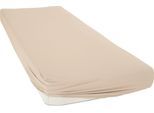 Spannbettlaken BELLANA "bellana premiumstretch", beige (creme), 1 Stk., Jersey-Elasthan, 140-160x200-220 18-35cm, Jersey-Elasthan, Obermaterial: 95% Baumwolle, 5% Elasthan, Bettlaken, Spannbettlaken, super elastisch
