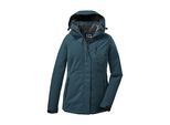 Outdoorjacke KILLTEC "KOW 170 KG WMN JCKT", Damen, Gr. 24, blau (hellpetrol), Obermaterial: 100% Polyester.Futter: 100% Polyester.Füllung: 100% Polyester, Jacken Outdoorjacke, Damen Funktionsjacke: wasserdicht, atmungsaktiv, abnehmbare Kapuze
