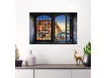 Wandsticker QUEENCE "Italien", bunt, B:60cm H:40cm, Vinyl, Wandtattoos, Wandsticker, Wandbild, selbstklebend, 3D, Fenster