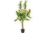 Kunstbaum CREATIV GREEN "Zitrone", grün, H:120cm, Kunststoff, Kunstpflanzen, mit detailgetreuer Gestaltung