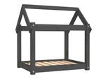 VidaXL Hundebett M (71x55x70 cm) aus Kiefernholz grau