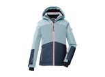 Skijacke KILLTEC "KSW 196 GRLS SKI JCKT", Mädchen, Gr. 152, graublau, Obermaterial: 100% Polyester;Futter: 100% Polyester;Füllung: 100% Polyester, Jacken Skijacke, Kinder Skijacke: wasser- und winddicht, atmungsaktiv, PFAs-frei