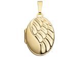 Medallionanhänger JOBO "Anhänger Medaillon oval", gold (gelbgold 333), Schmuckanhänger, Damen, Gelbgold 333, 333 Gold
