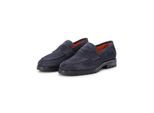 Santoni Low-Top Sneaker - Loafer aus Veloursleder - Gr. UK_7_5 - in Blau - für Damen
