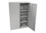 Stahlschrank Phoenix SCF1491GGK, faltbar, 3 Fachböden, Schlüsselschloss, B 915 x T 370 x H 1400 mm, Stahl, lichtgrau RAL 7035