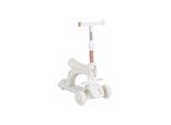 Byox Kinderroller Velvet Royal 2 in 1 Laufrad Musik- und Lichteffekte Fußstütze weiß