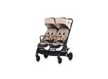 Chipolino Zwillingskinderwagen Twinity Fußabdeckung Wickeltasche Becherhalter beige